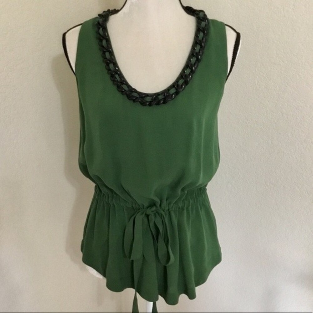 Robert Rodriguez Silk Tank Chain Link Neckline 2